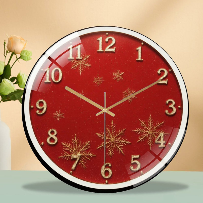Horloge murale moderne en verre 12 po