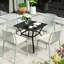 Chaise de salle à manger d'extérieur empilable, chaise d'appoint de patio en plastique sans accoudoirs toutes saisons sans assemblage pour le jardin, la cour arrière et le balcon-133347399-139616998