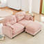 Canapé rose en forme de nuage avec assise moelleuse et douce en chenille