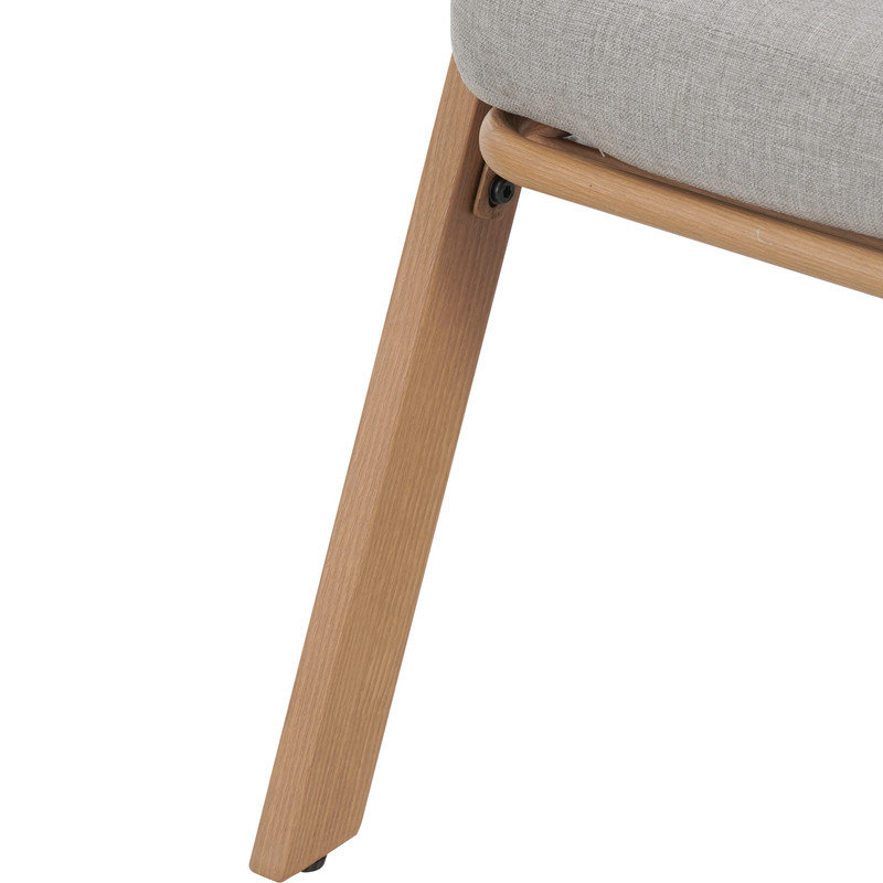 Ensemble de 2 chaises d'extérieur modernes avec coussins Modern, Gris