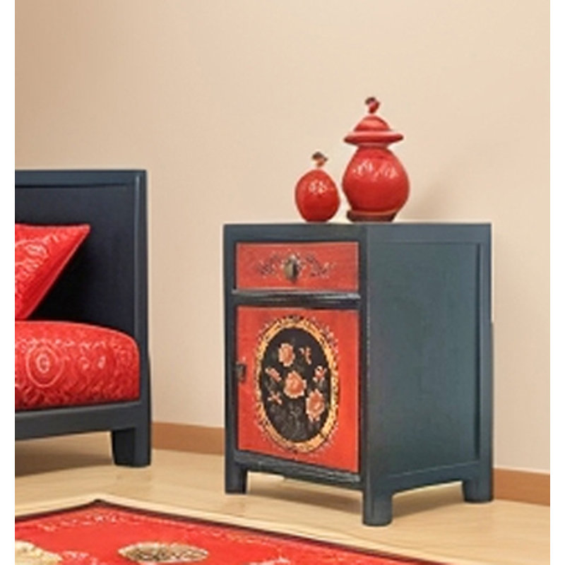 Dilcia 45cm W Solid + Manufactured Wood Bedside Table