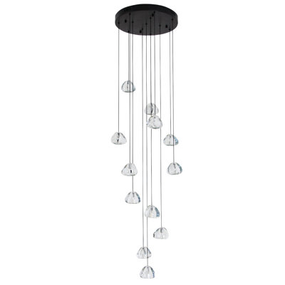 Bigham 12 - Light Cluster Teardrop Pendant