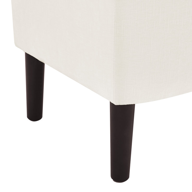 Fauteuil demi-tonneau avec pouf avec rangement Lane (ensemble de 2), Chenille beige