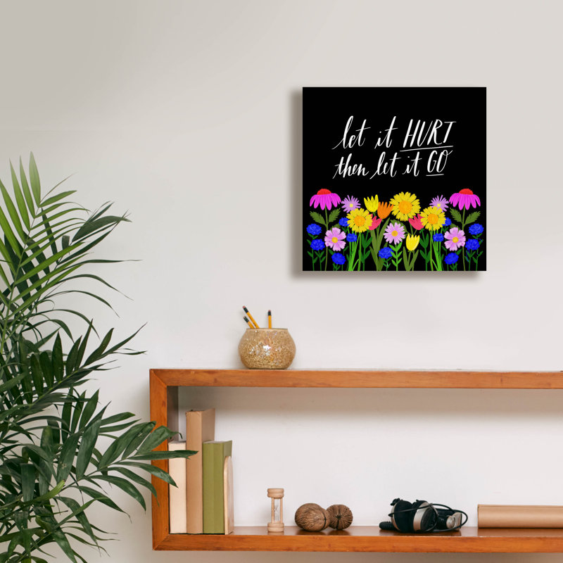 Toile épique Graffiti «Let It Hurt» par Elizabeth Caldwell, 12 po x 12 po, H 12 po x l 12 po
