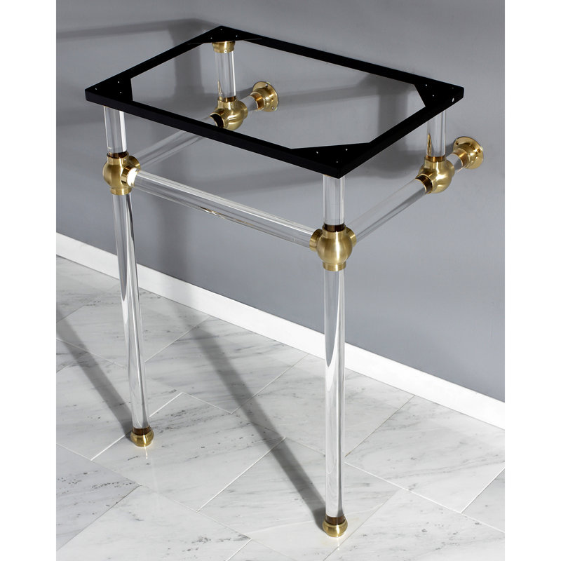 Kingston Brass Templeton Acrylic Console Sink Legs, Satin Brass
