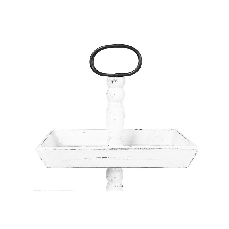 Wood Tiered Stand, White