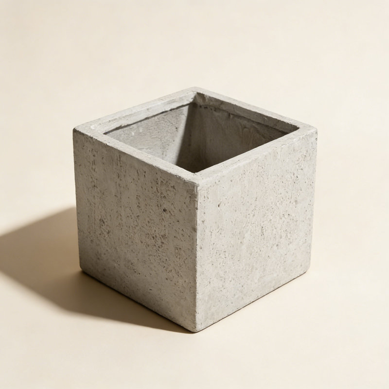 GRAND POT À CARRÉ EXTÉRIEUR, PAS D'ASSEMBLAGE. Placeur, Blanc