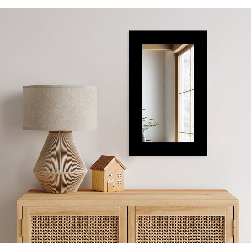 Miroir mural Maci Eileen, Noir lustré, 33 po x 34 po