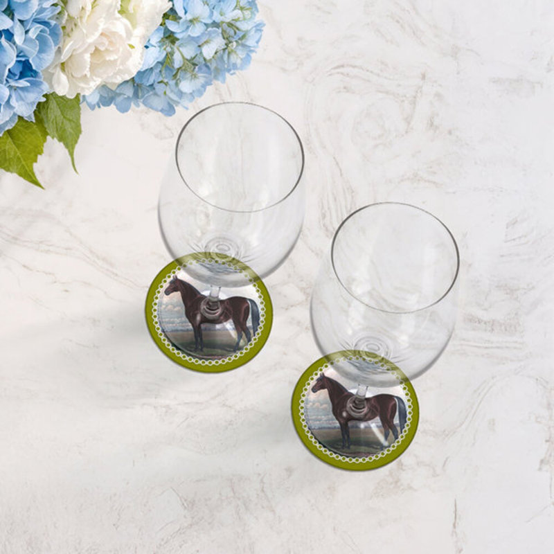 Sous-verres ronds en cuir Chartreuse, Chartreuse