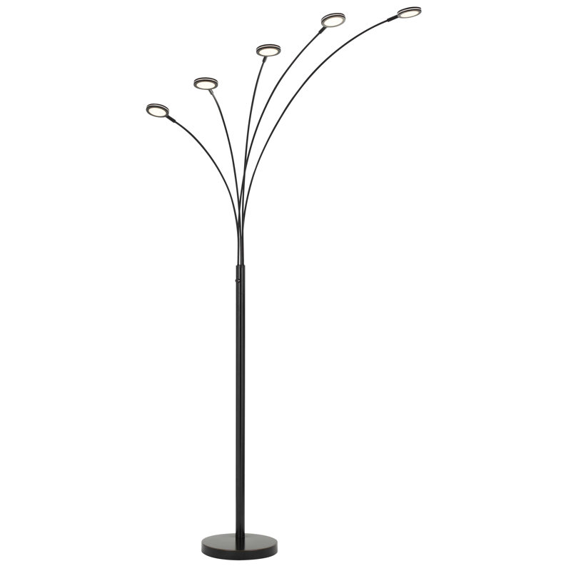 Lampe sur pied arc à del 19 po Gavrich, Bronze foncé