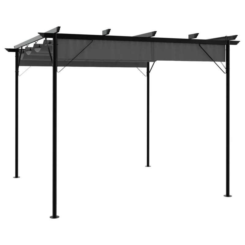 9.84 Ft. W x 9.84 Ft. D Steel Patio Gazebo Gazebo, Anthracite
