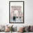 Toile avec cadre gris foncé