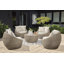 Chaise de patio pivotante avec coussins (ensemble de 2)