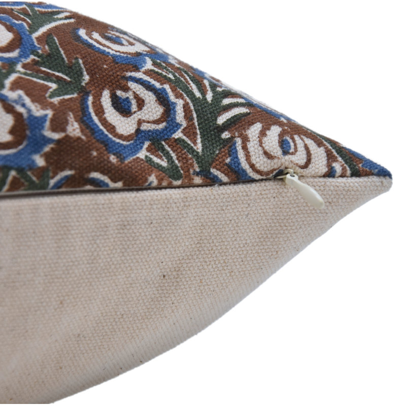  Housse de coussin en coton Floral, H 24 po x l 24 po