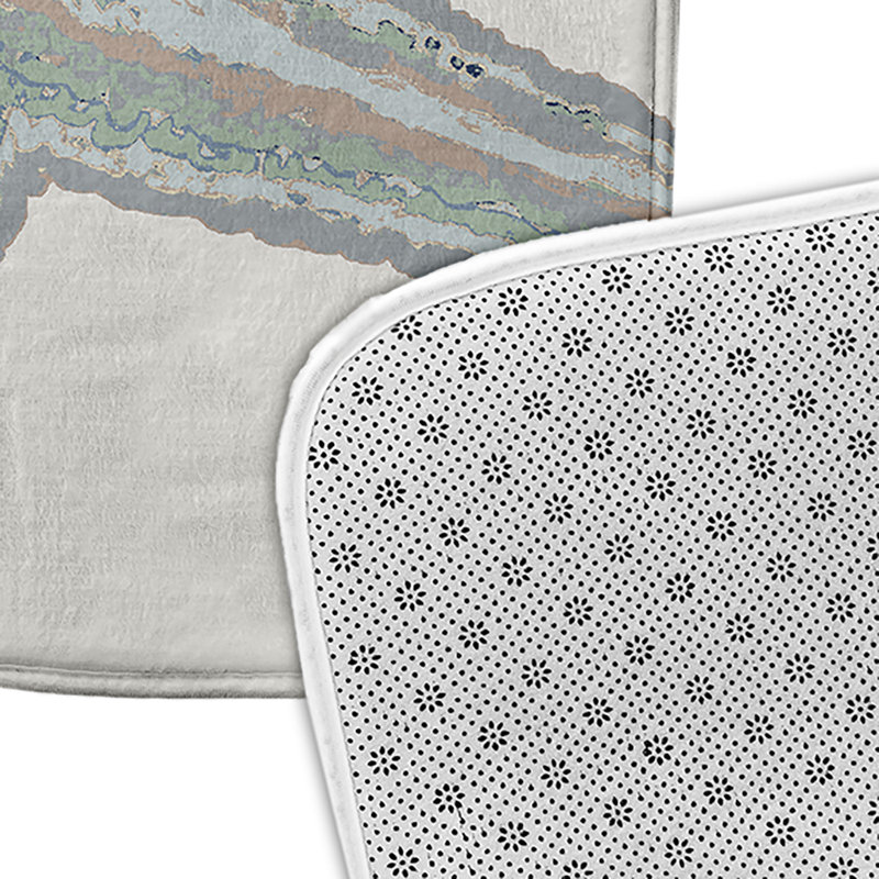 Microfiber Non-Slip Bath Mat, 17" W x 24" L, Gray