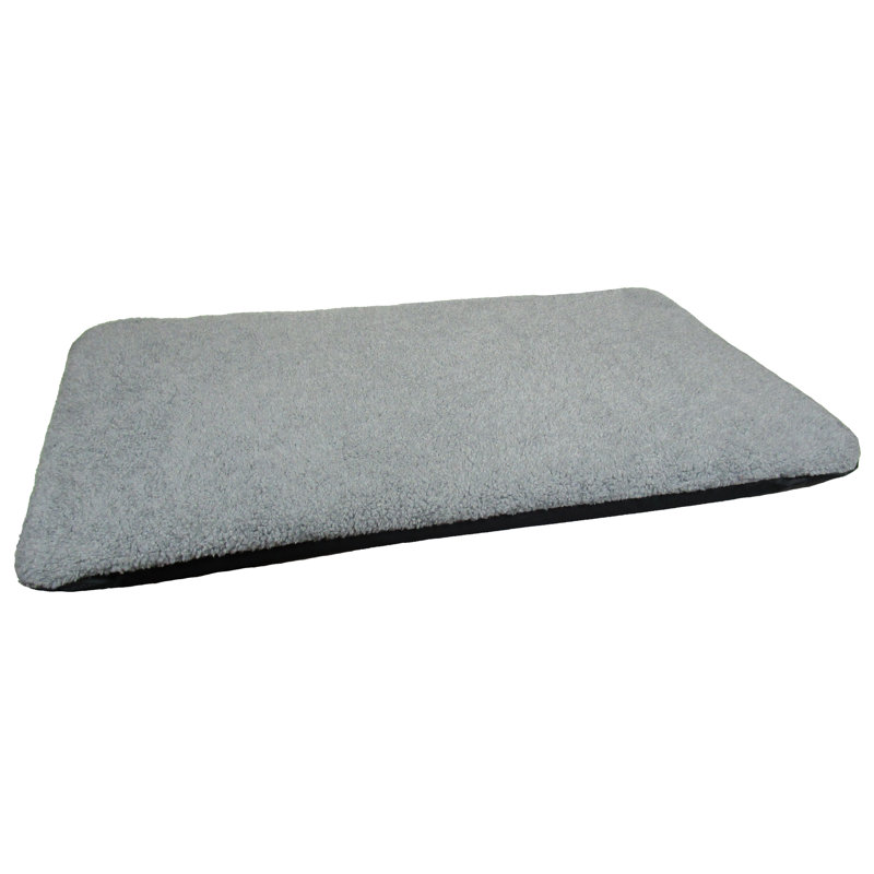 Demello Fleece Pet Bed, Medium (105cm W x 70cm D), Silver Grey