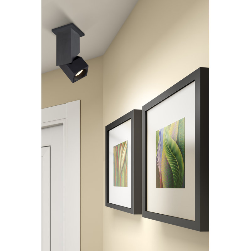 Mcgarry Transformer Adjustable LED Spotlight - Square 120-277V, Black