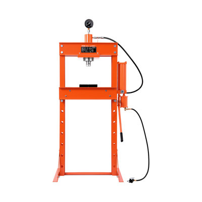 Presse d'atelier hydraulique, presse d'atelier pneumatique à cadre en H 30 T avec plaque de presse et support triangulaire, presse hydraulique de plancher de garage stable avec soupape de sûreté, apte à se plier et à se redresser