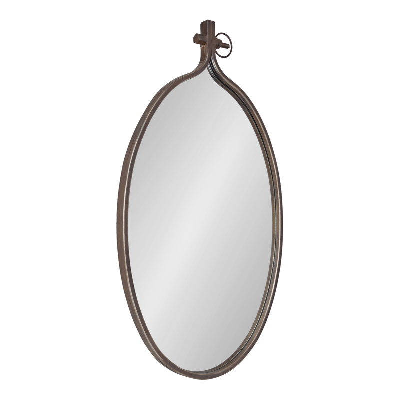 Ristaino Metal Flat Mirror, Bronze