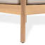 Fauteuil club en bois d'acacia avec coussin de siège, ensemble de 1