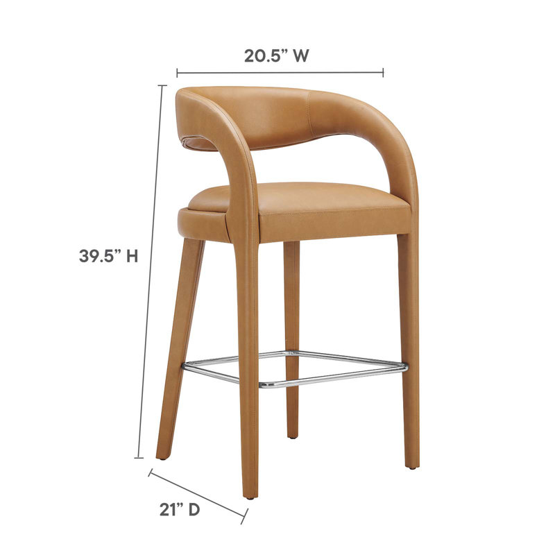 Taupe Silver Boucle Upholstered Bar Stools with Metal Legs, Set of Two