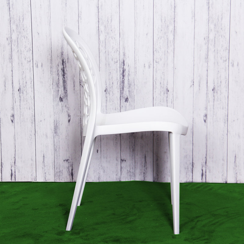 18'' H Stacking Side Chair, White