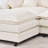101.9-Inch Three-Seater Sofa, Made Of Cashmere Fabric, Equipped With A Movable Footstool, Modular Design, Suitable For Various Settings Such As Living Rooms, Bedrooms, And Apartments.Beige-154995366