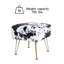43.2cm Wide Square Animal Print Footstool Ottoman