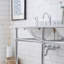 Embassy Stone Oval Console Bathroom Sink with Faucet and Overflow-1091522062