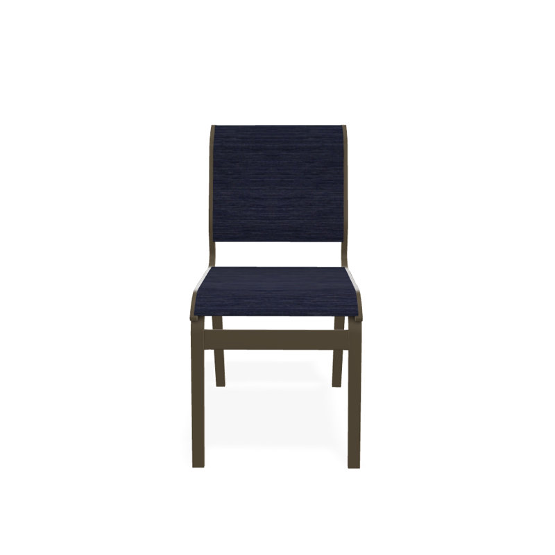 Chaise d'appoint de salle à manger Hiraku, Bois de plage texturé, Indigo Collect