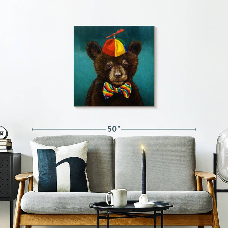 Rainbow Baby Bear, 24" H x 24" W