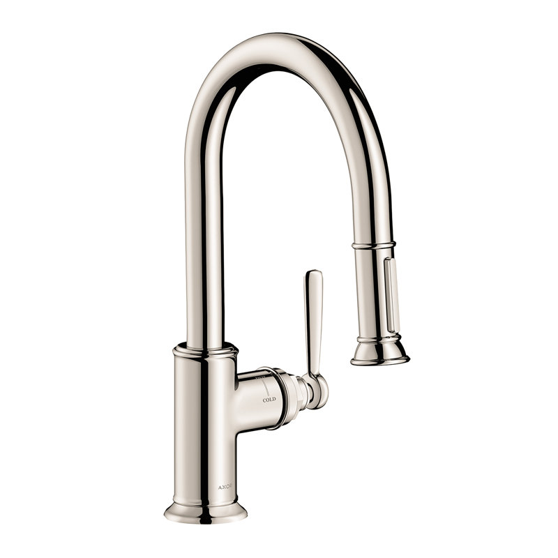AXOR Montreux 2-Spray Prep Kitchen Faucet with Pull-Down, 1.75 GPM, Polished Nickel