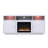 70-Inch Wide White Walnut Finish Fireplace Console For Large Tvs, Heater, Multiple Color Settings, 3 Shelves And 2 Storage Cabinets Tv Stand, Flame Colors, Open