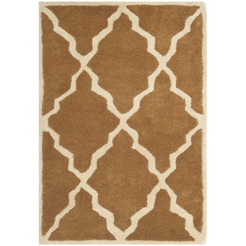 Carolene Hand Tufted Wool Geometric Rug, Rectangle 3' x 5'