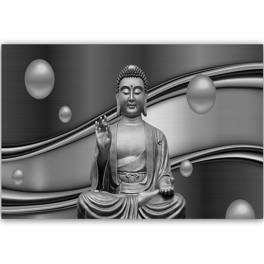 Leinwandbild Der Meditierende Buddha auf abstraktem Hintergrund 3