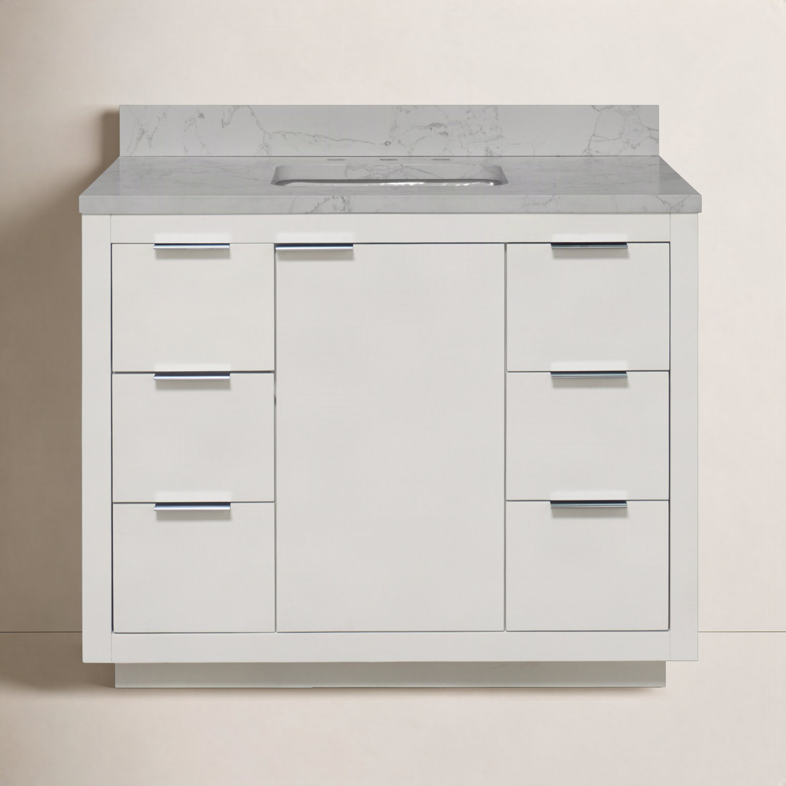 Anastazia 42'' Single Bathroom Vanity, White