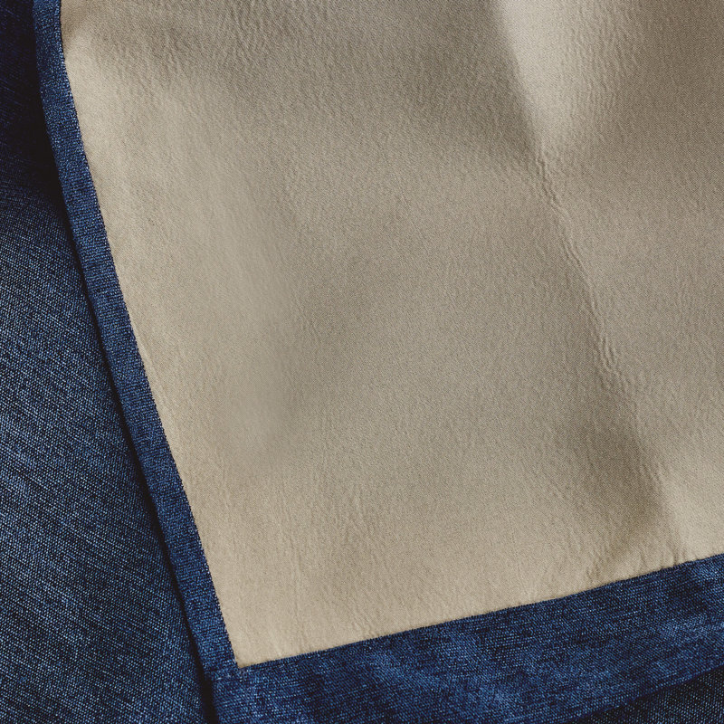 Eilfried Chenille Ring Top Eyelet Curtains, Blue, 229cm Width x 183cm Drop
