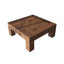 Table basse carrée en bois massif rétro brun-noisette-228492507