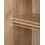 Armoire de rangement Mid-Century moderne à 4 portes avec portes en rotin tissé et tablettes réglables