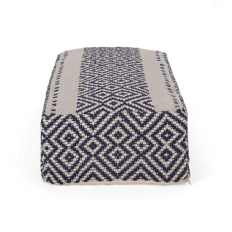 Repose-pieds Juniper, naturel, bleu et blanc
