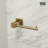VIGO Meridian 4-Piece Matte Brushed Gold Bathroom Hardware Set with 24-in Towel Bar, Toilet Paper Holder, Hand Towel Holder and Hook-124825251