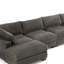 Canapé modulaire réversible 5 pièces en flanelle de fourrure de lapin gris clair-1969257076-1969257074-1969257086