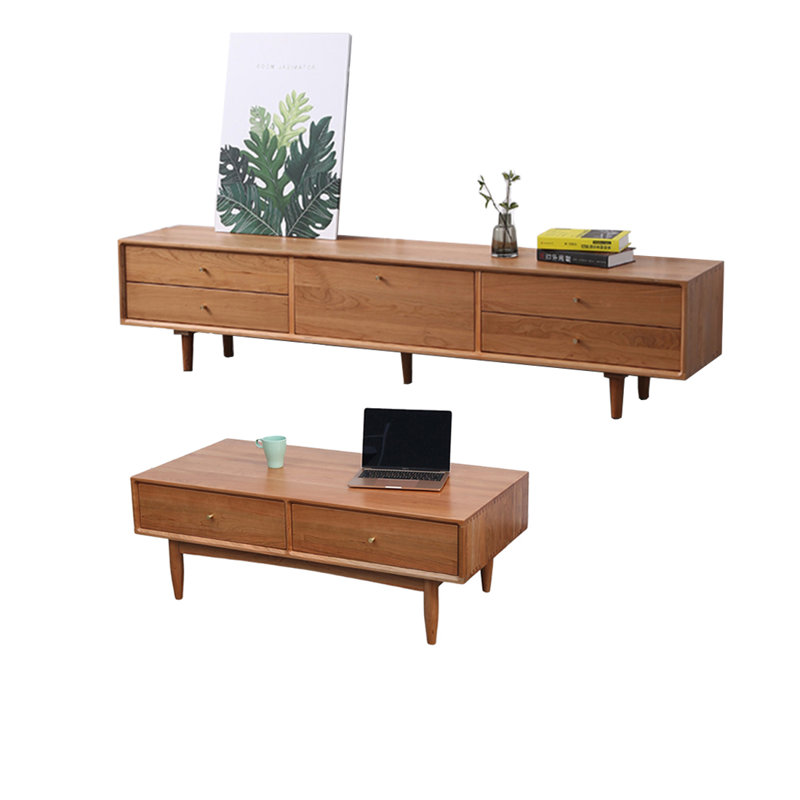 Cherry TV Stand and Coffee Table Set