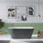 59'' x 30'' Freestanding Soaking  Bathtub Matte Grey Contemporary Slipper Extra Deep Oval Tub with Center Drain