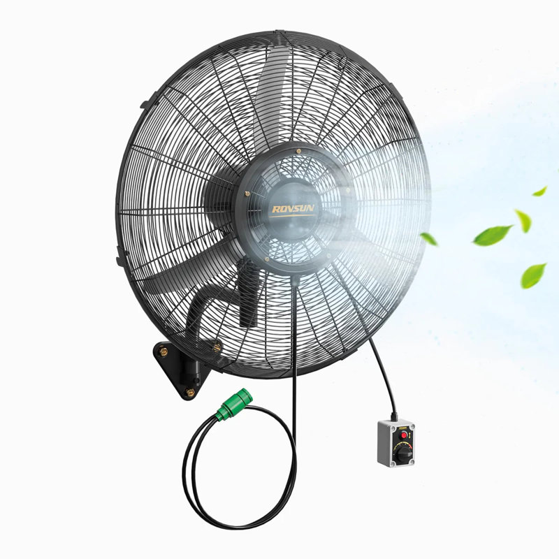 Ventilateur mural électrique 30 "55W 4 vitesses, H 32 po x l 32 po x P 6,69 po