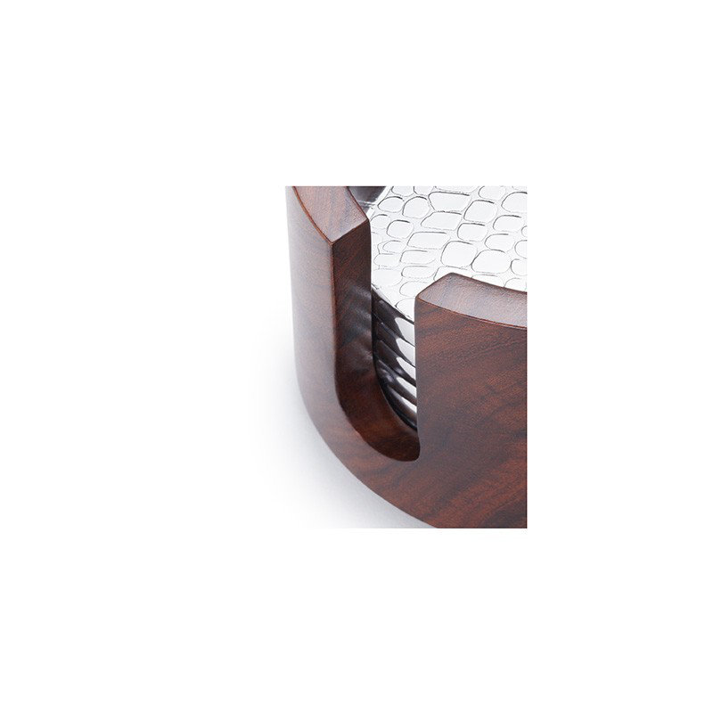 Kenya Round Coaster Set With Holder