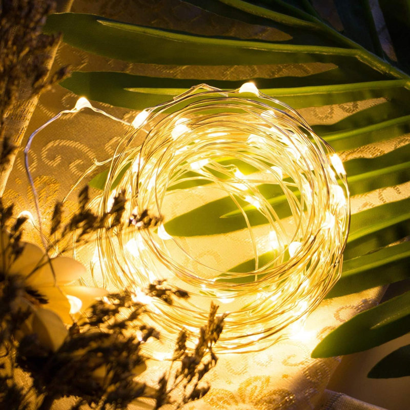 Paquet de 5 guirlandes lumineuses à piles, 20 guirlandes de lumières à DEL avec minuterie, lumières de guirlande imperméables allumées pour les décorations de Noël, 6 heures de marche / 18 heures de repos