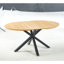 Table extensible, table de salle à manger, table de bureau, table basse, pieds en métal, plateau en MDF, 120 / 160X120x75cm-1446282977