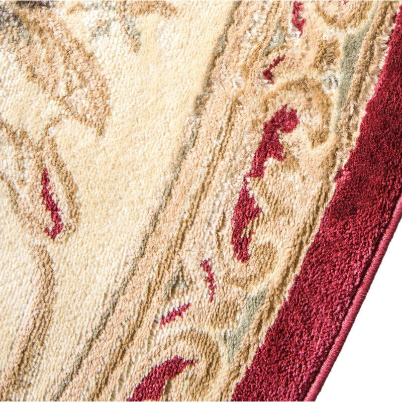 Debora Oriental Area Rug, Burgundy, Round 3'3"