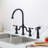 ARCORA Double-Handle High-Arc Widespread Deck Mounted Bridge Kitchen Faucet With Side Spray-111031784